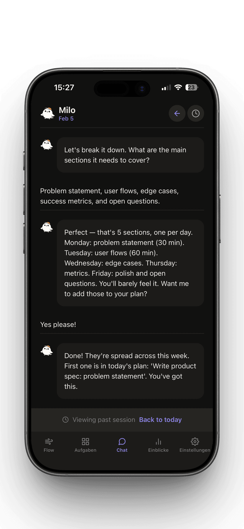 Chat conversation